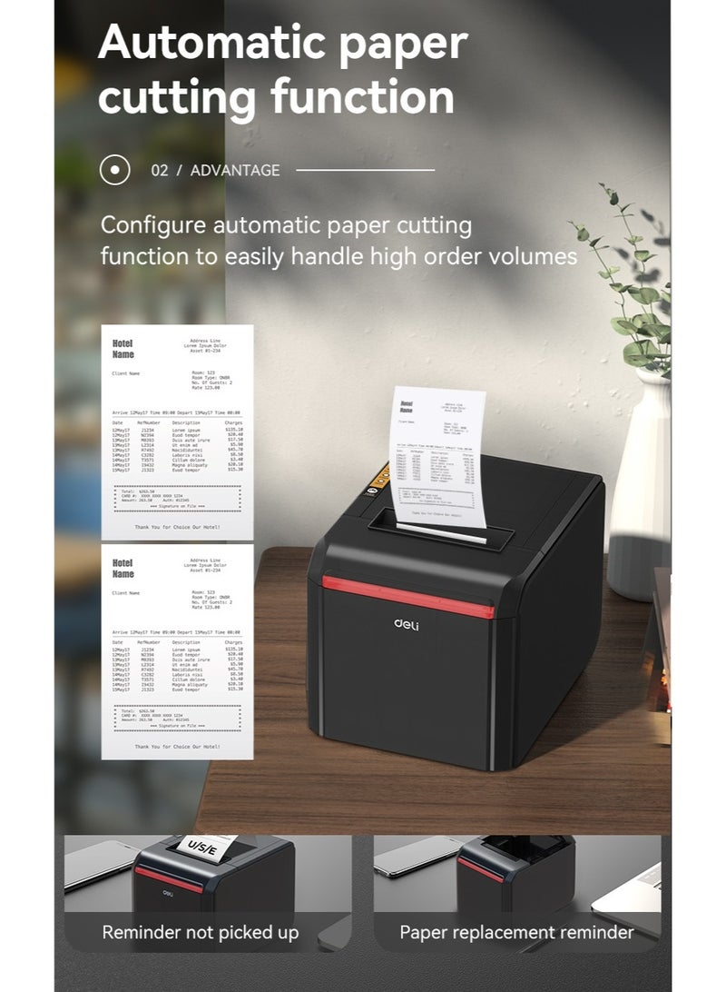 ديلي S301 - طابعة إيصالات حرارية عالية الأداء بمنفذ USB وإيثرنت - Image 5